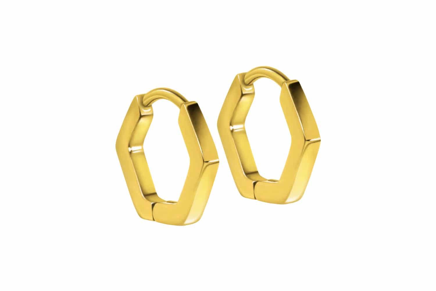 FILANGO Piercing-Set Titan Ohrclicker Creolen SECHSECK günstig online kaufen