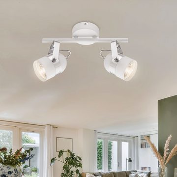 etc-shop LED Deckenspot, Leuchtmittel inklusive, Warmweiß, Farbwechsel, Decken Lampe dimmbar Wohn Zimmer Fernbedienung Strahler