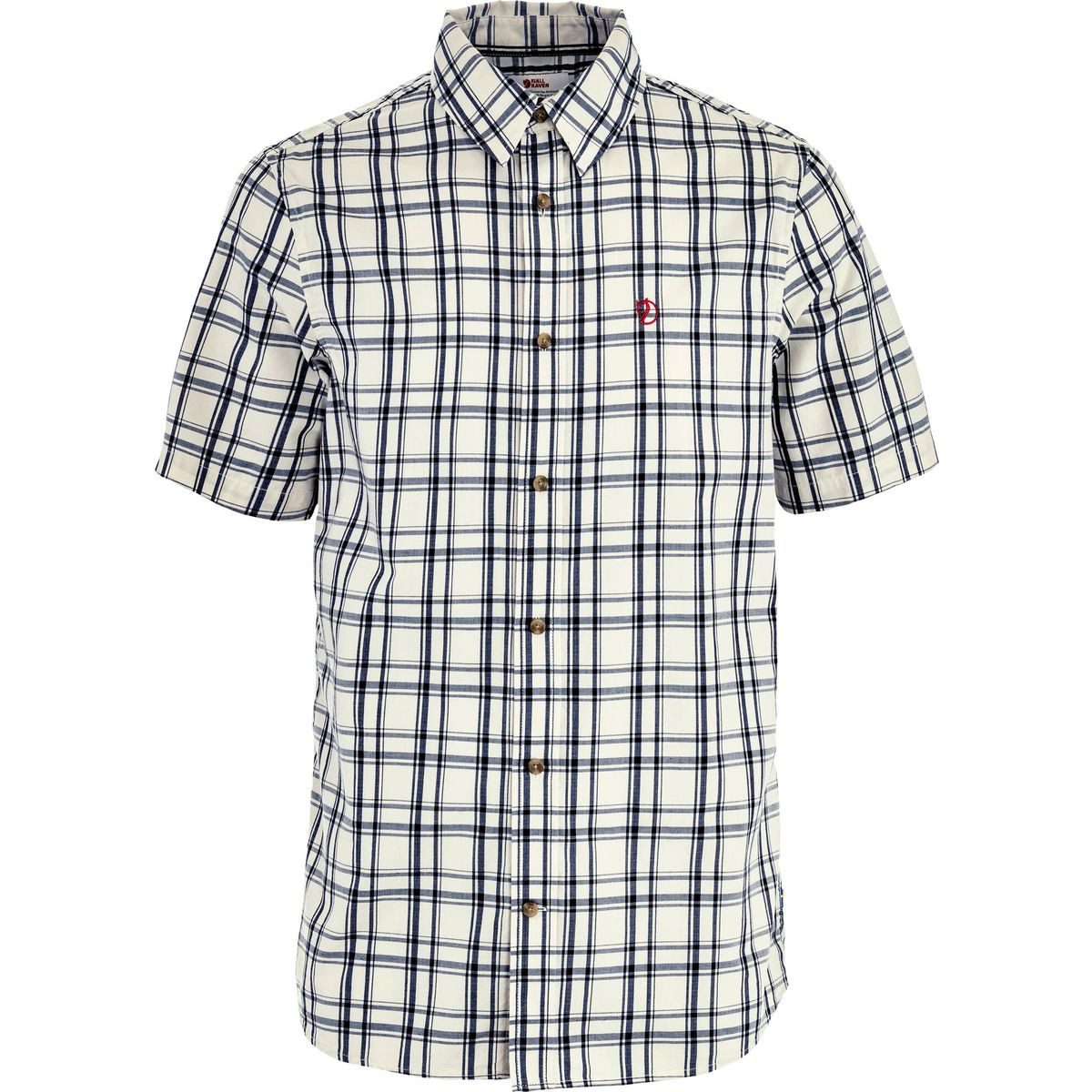 Fjällräven Kurzarmshirt övik Lite Shirt SS M Leichtes, feuchtigkeitsableitendes Hemd aus Bio-Baumwolle und Lyocell