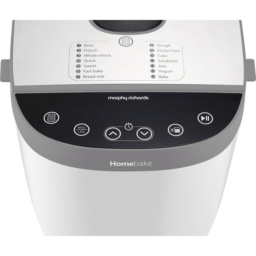 Morphy Richards Brotbackautomat Morphy Richards Homebake Brotbackautomat Weiß, 600.00 W