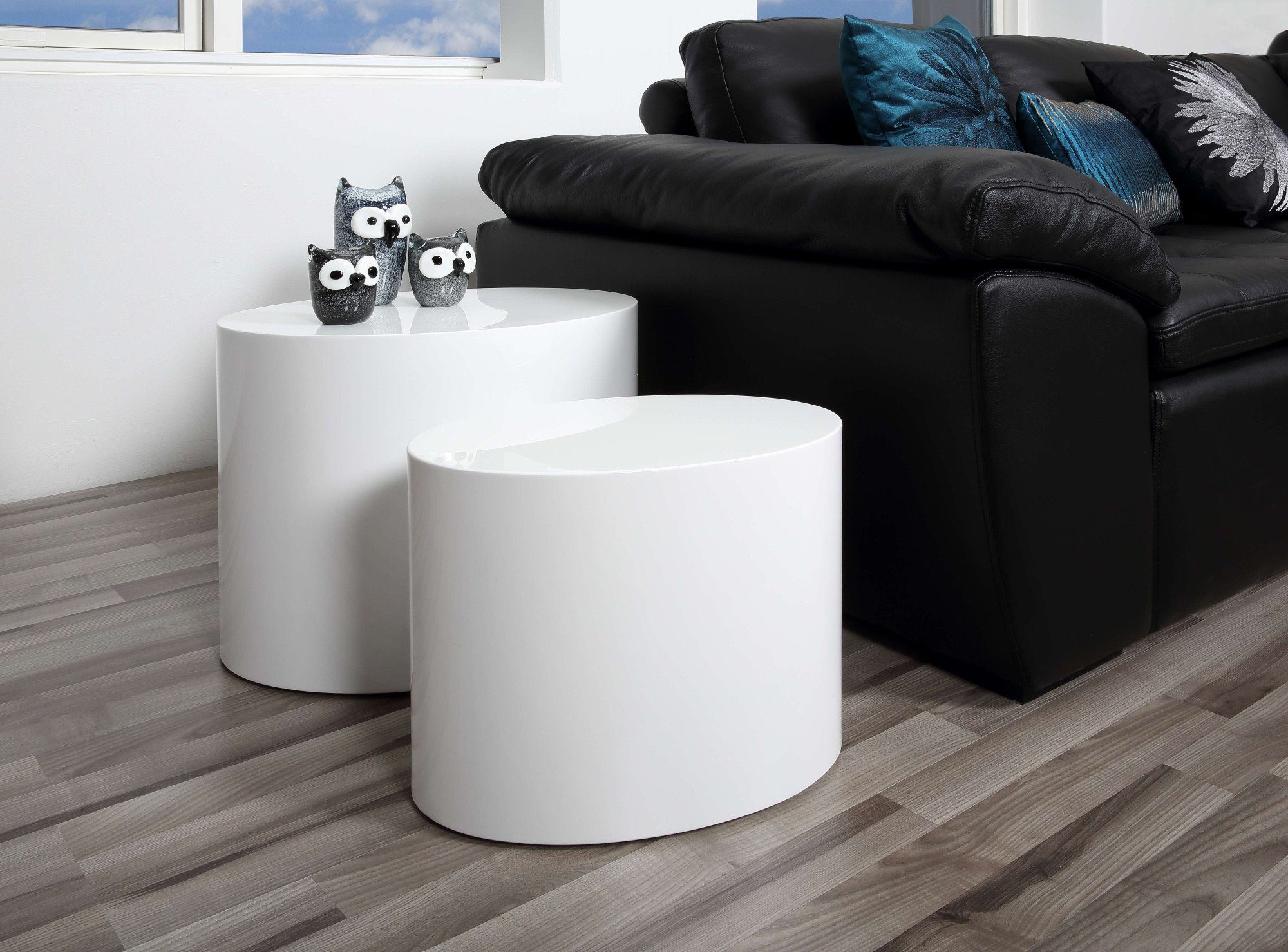 ACTONA GROUP Couchtisch Mice 2er Set - oval, skandinavisch & modern, pflegeleicht, Komplettset (Couchtisch, Beistelltisch, OTTOs Choice), moderne ovale Form (Set, 2 st). in verschiedenen Farben, pflegeleicht