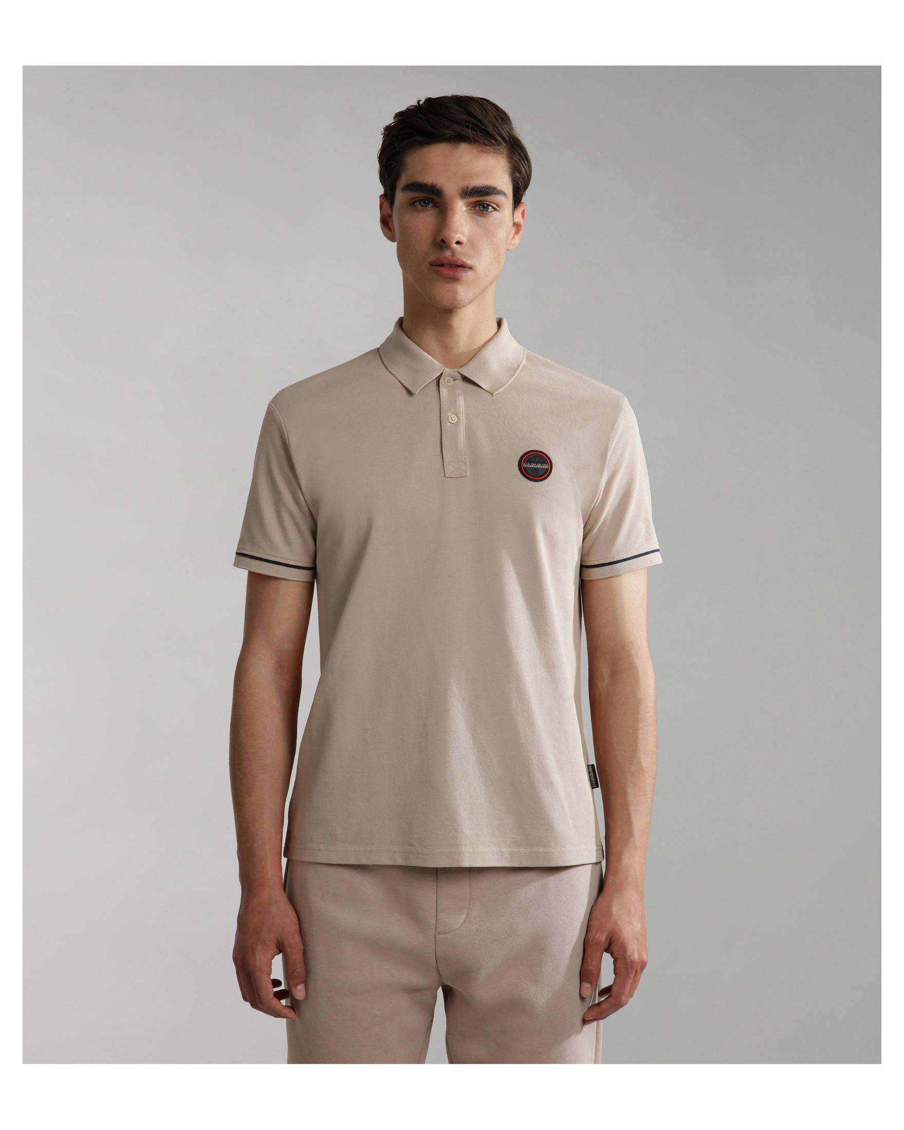 Poloshirt Poloshirt beige (27) Napapijri E-WHALE (1-tlg) Herren