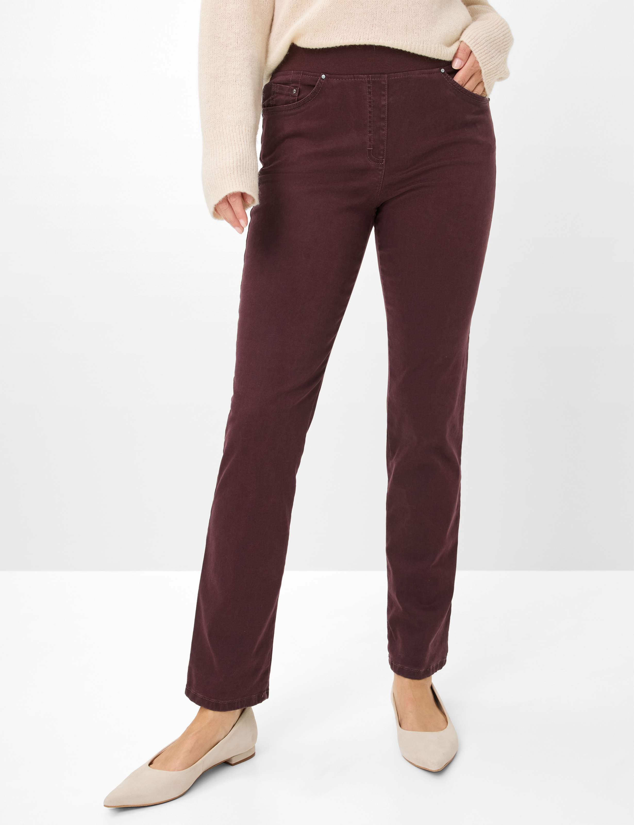 RAPHAELA by BRAX Chinohose Style PAMINA Satin: Schlupfhose im Slim Fit