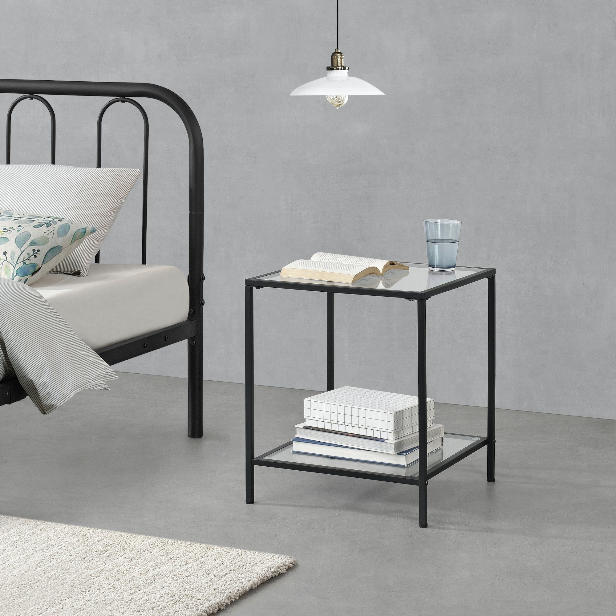 en.casa Beistelltisch, »Norrtälje« Tisch 55x45x45cm Stahl günstig online kaufen