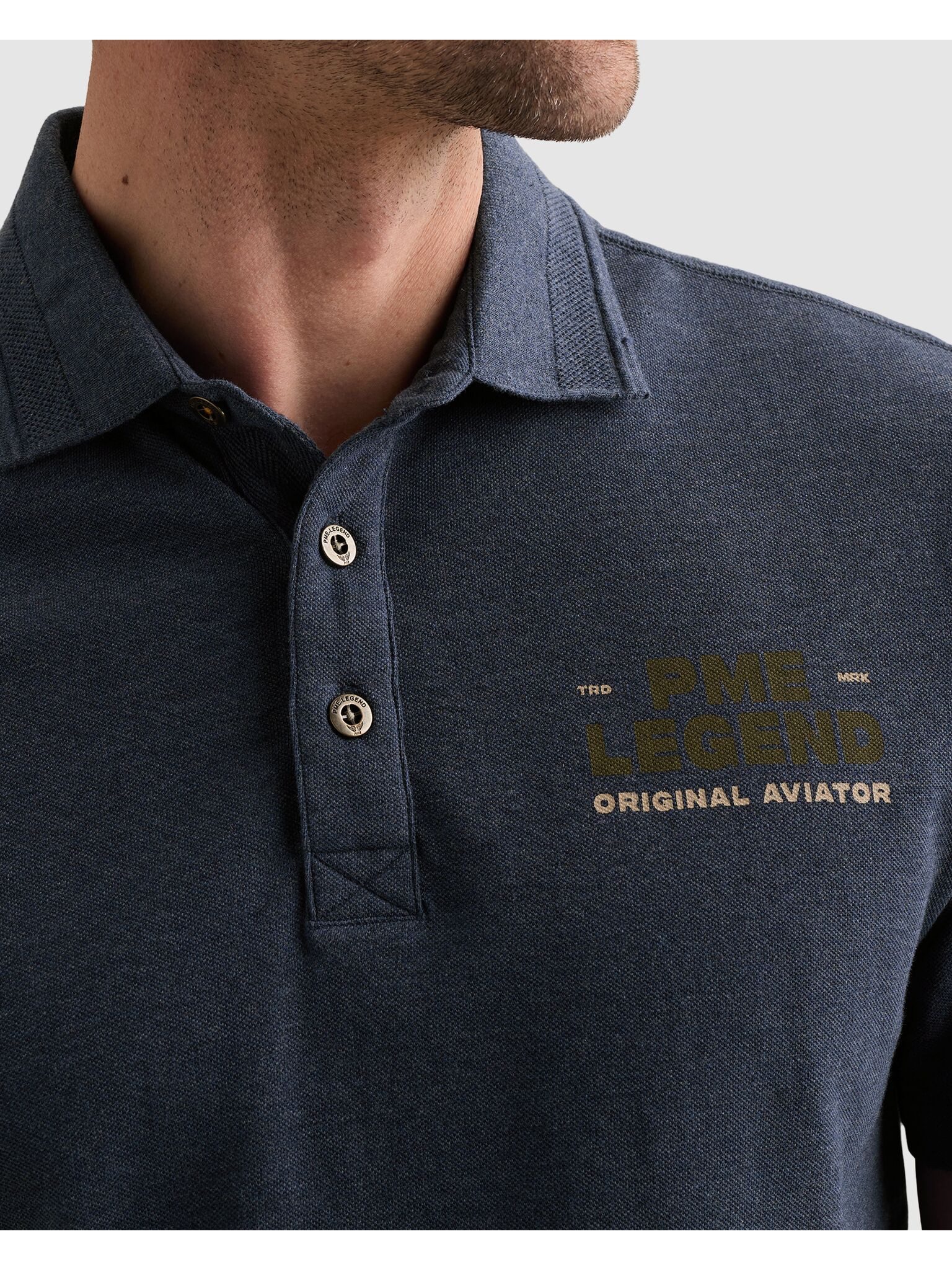 PME LEGEND Poloshirt Aufgesetzte Ärmeltasche mit Marken- Label – Bild 5 von 5