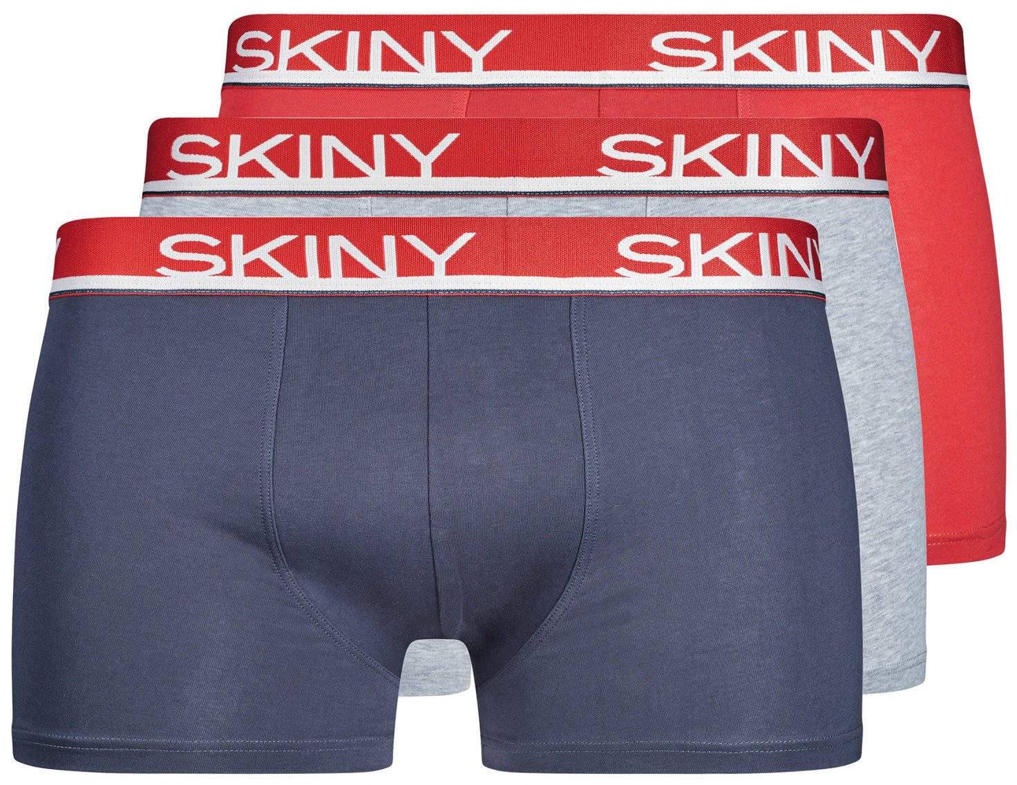 Skiny Boxershorts 3er Pack Skiny Herren Boxershorts (3-St) Modisches Design 3er Pack
