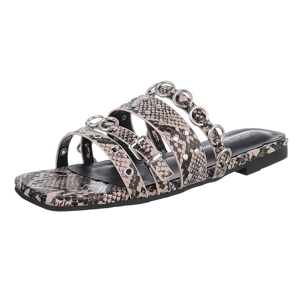Ital-Design Designer-Sandalen mit Ringen und Nieten günstig online kaufen