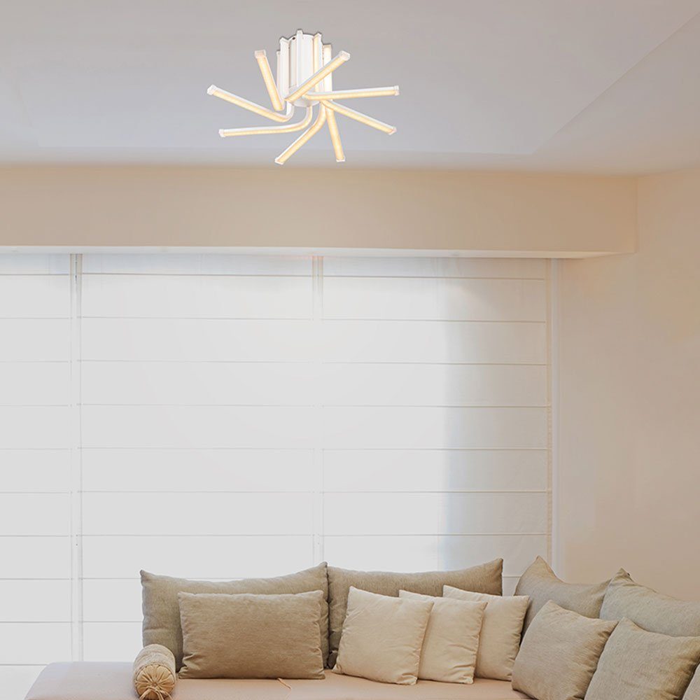 LED-Leuchtmittel Küchenlampe fest LED Deckenleuchte, D weiß Deckenleuchte LED Wohnzimmerlampe verbaut, 49 etc-shop cm Warmweiß,
