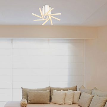 etc-shop LED Deckenleuchte, LED-Leuchtmittel fest verbaut, Warmweiß, LED Deckenleuchte Wohnzimmerlampe weiß Küchenlampe D 49 cm