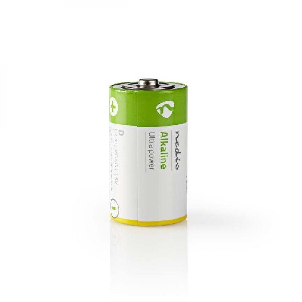 Batterie V, 2 Nedis Alkali-Batterie 1,5 D, Blister Stück,