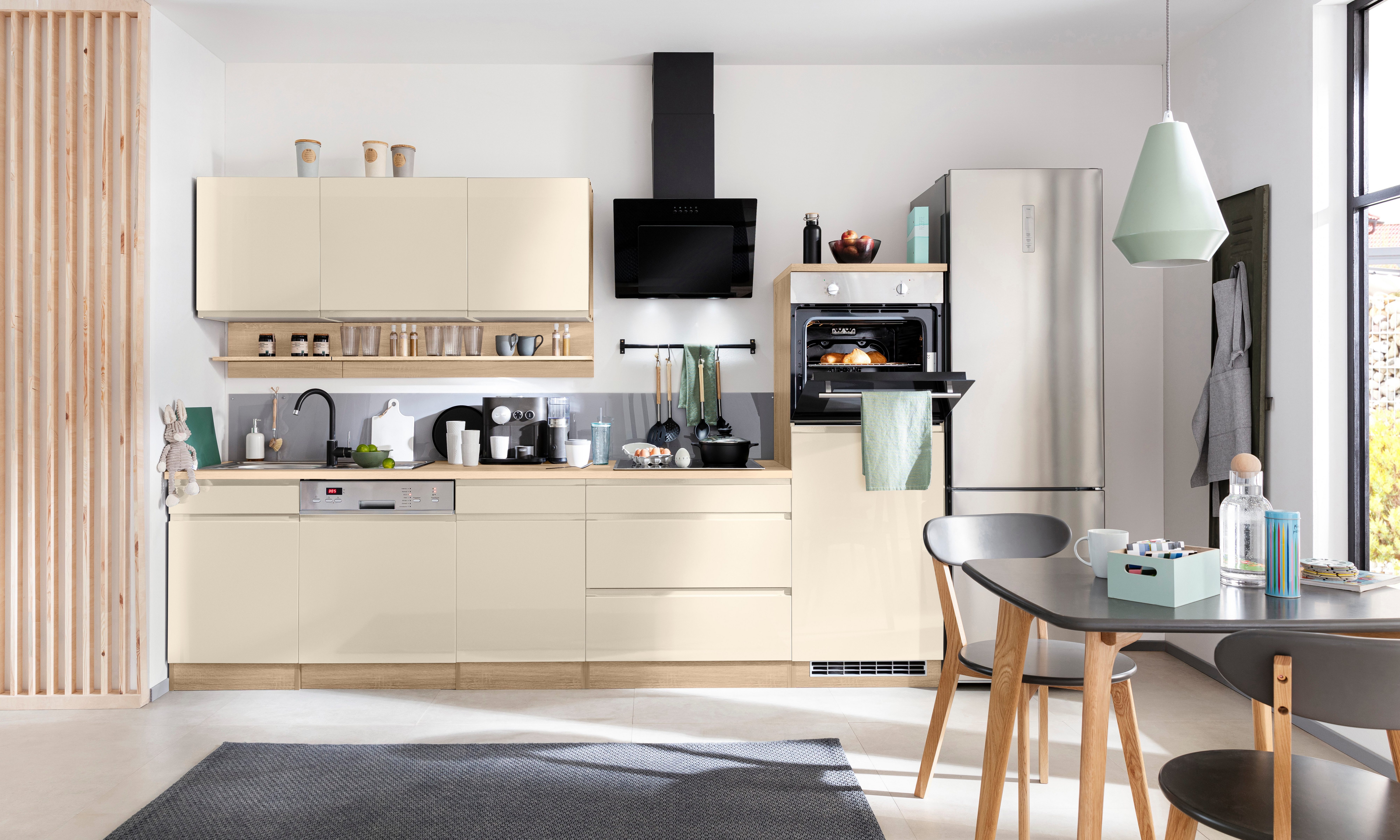 KOCHSTATION Küchenzeile KS-Virginia, Breite 300 cm, wahlweise mit E-Geräten