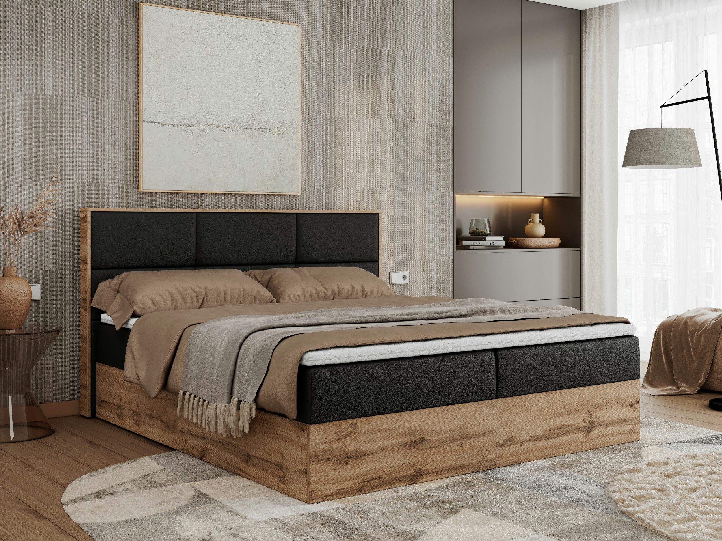MKS MÖBEL Boxspringbett ALBERO 2 (Packung, günstig online kaufen