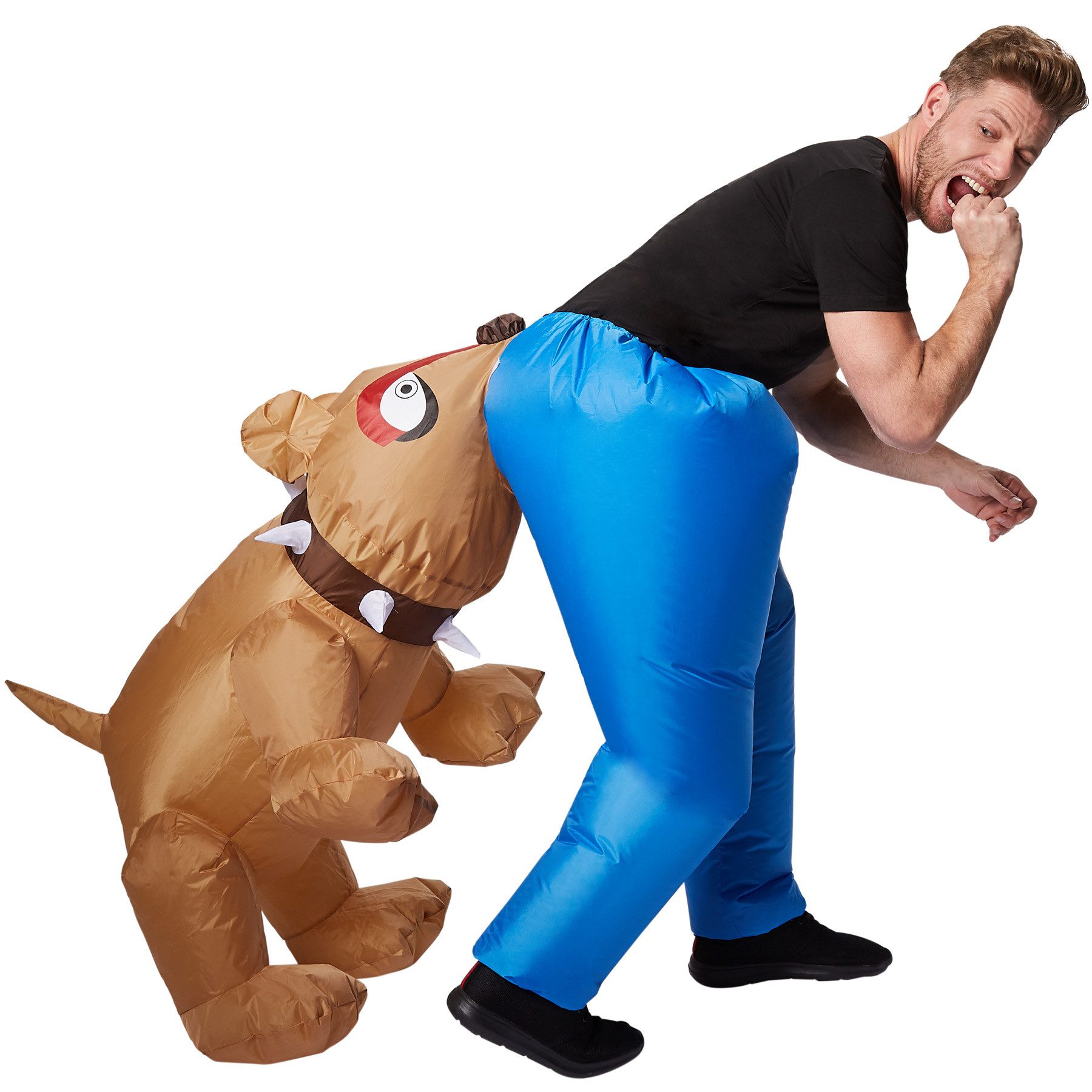dressforfun Kostüm Selbstaufblasbares Kostüm Hund, Batteriebetrieben, innerhalb von Sekunden aufgeblasen