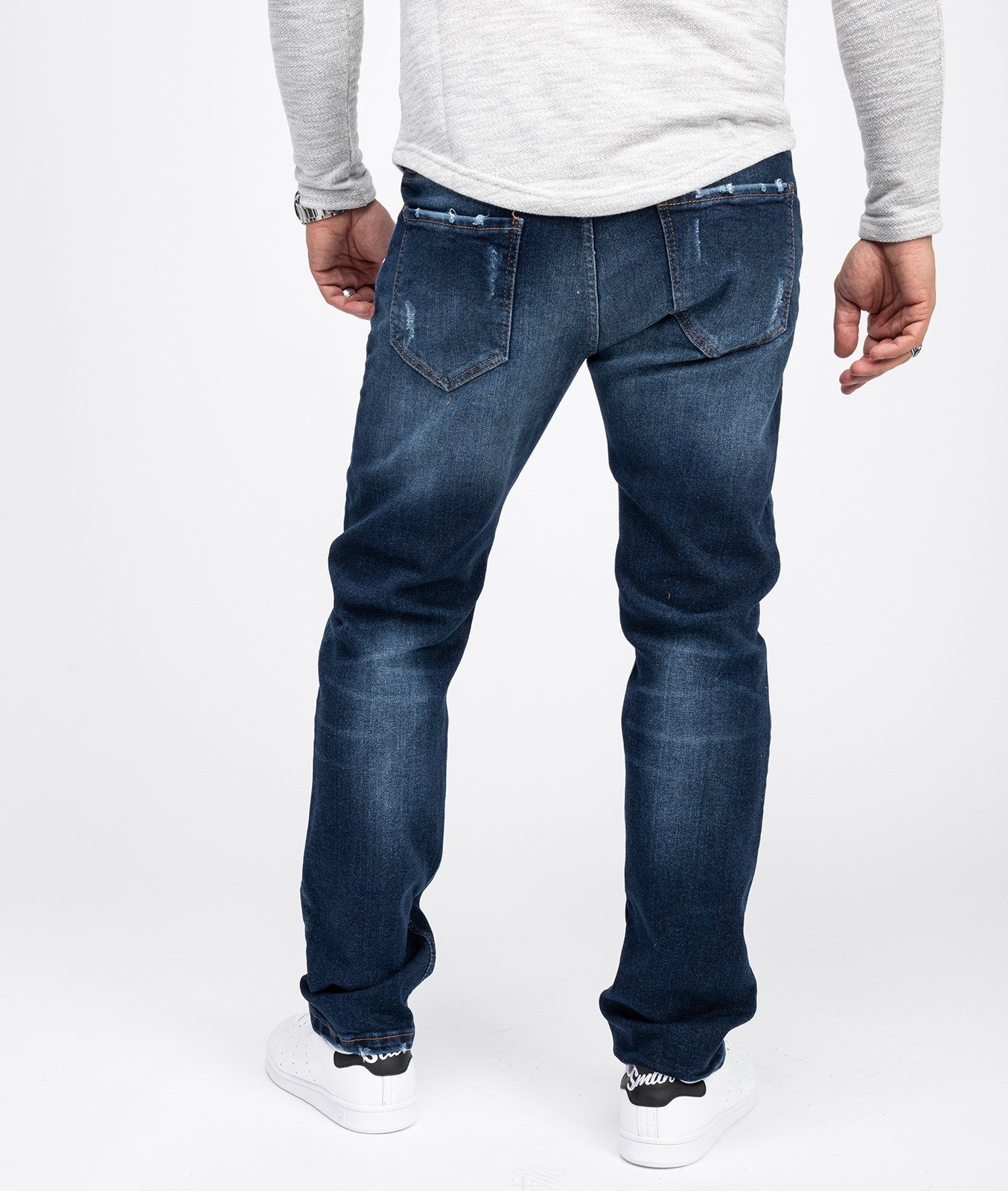 RC-3103 Stonewashed Herren Denim Creek Regular-fit-Jeans Rock Jeans