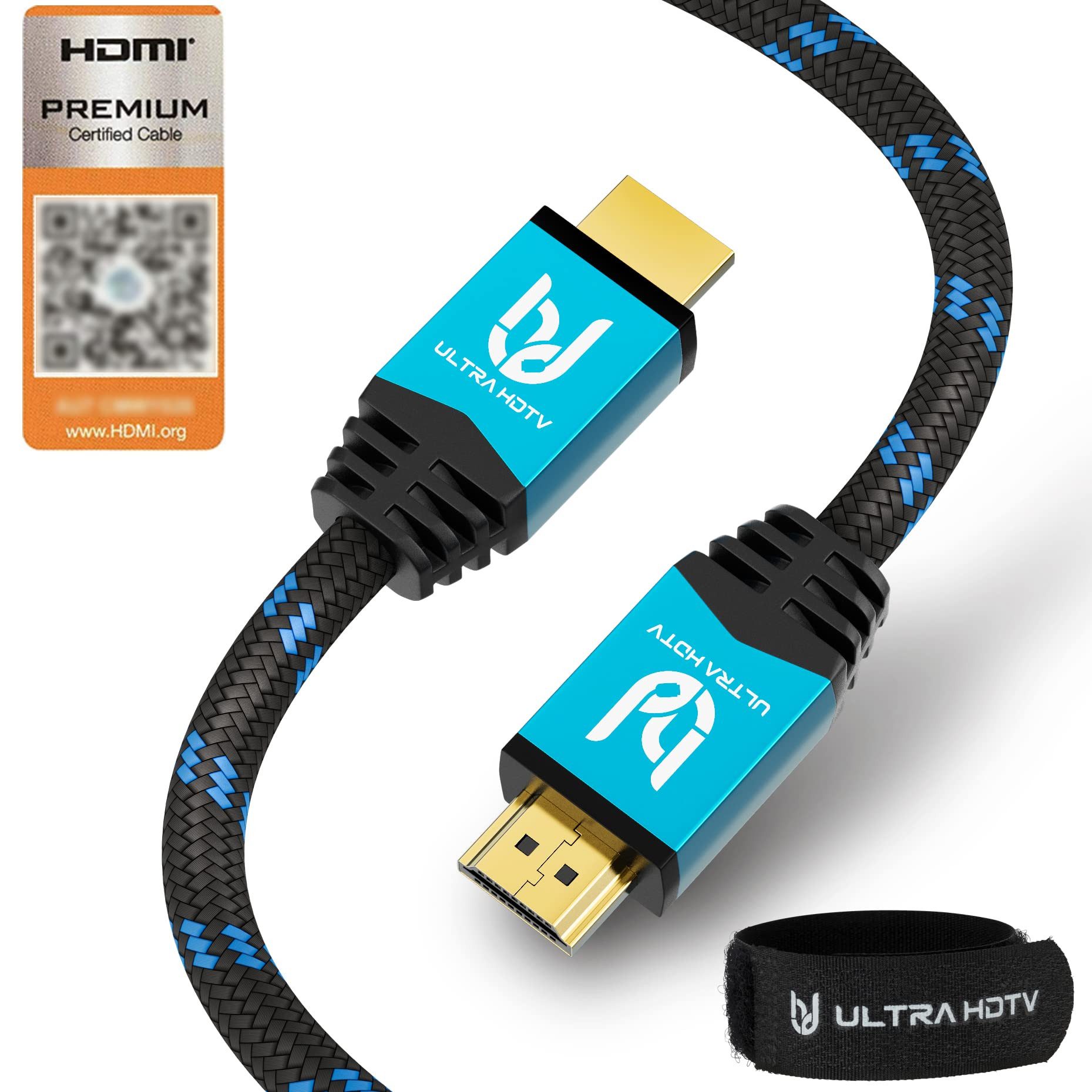 UltraHDTV Kabel für Heimkino und Gaming 2.0b, 18 Gbit/s, 4K@60Hz, HDR10+ HDMI-Kabel, (200 cm), ARC, Dolby Vision