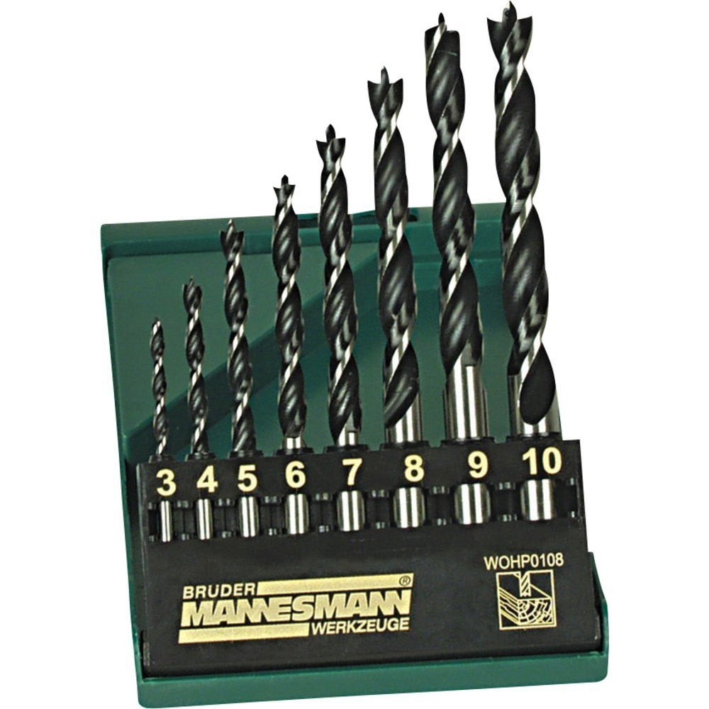 Brüder Mannesmann Werkzeuge Holzbohrer Brüder Mannesmann M54308 Holz-Spiralbohrer-Set 8teilig 3 mm, 4 mm, 5 m