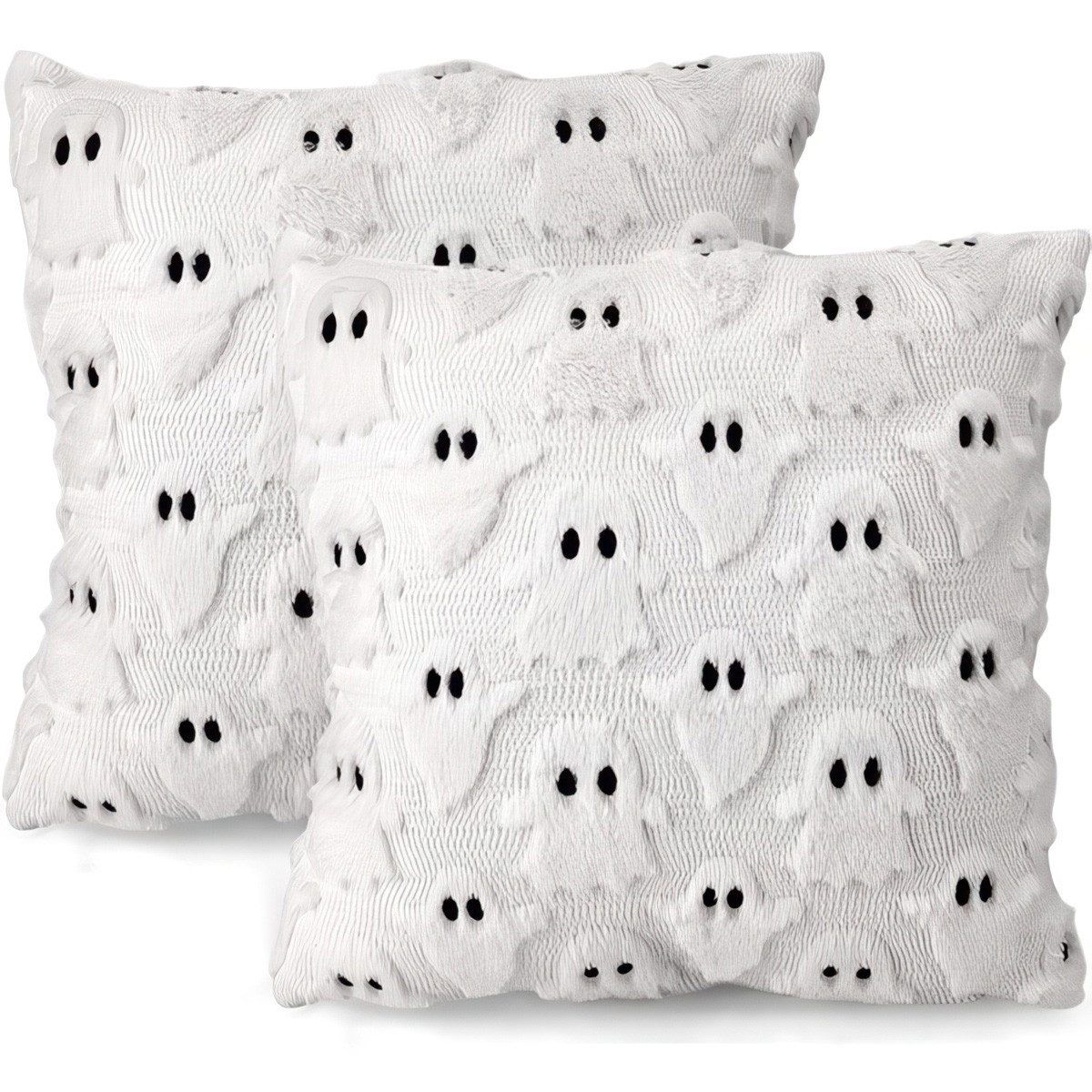 Novzep Kissenbezüge 2st Halloween-Kissenbezüge 45 x 45 cm Dekokissenbezüge, weicher Plüsch, (2 Stück)