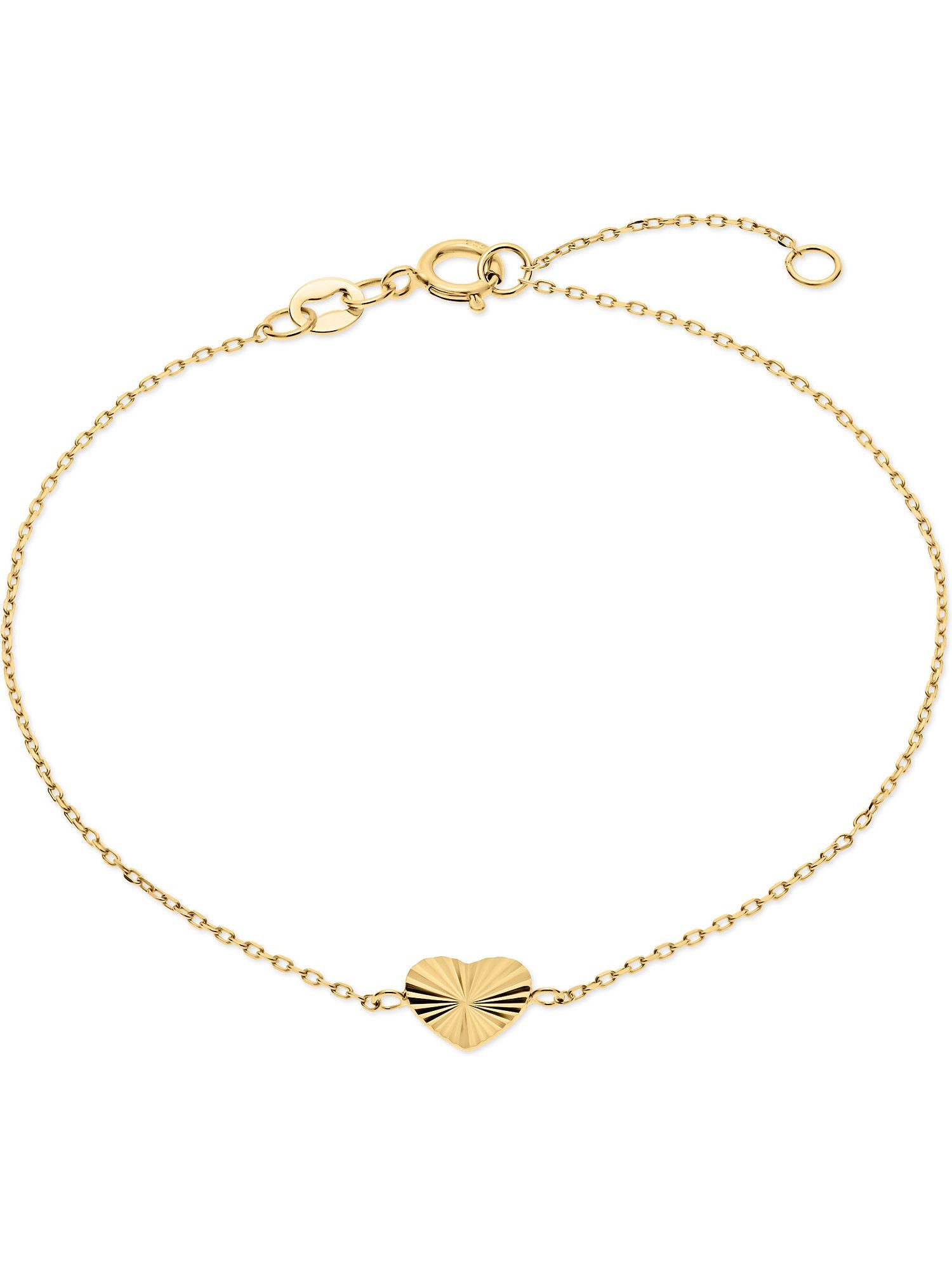 Goldarmband CHRIST Damen-Armband 375er Gelbgold Herz