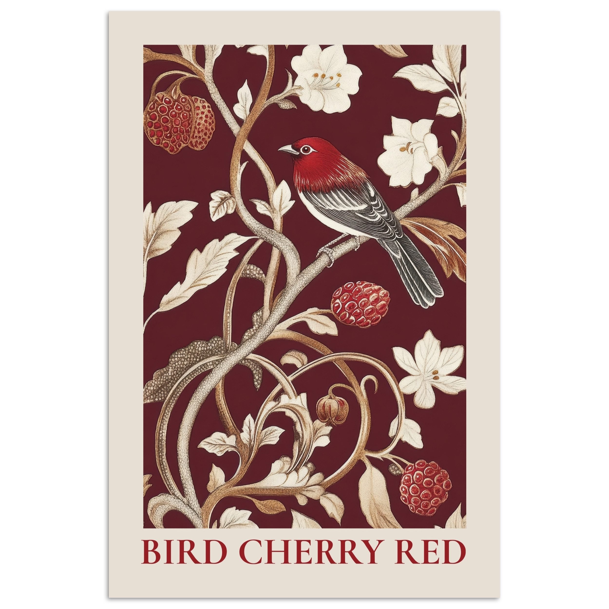 MuchoWow Poster Vogel - Bordeaux - günstig online kaufen