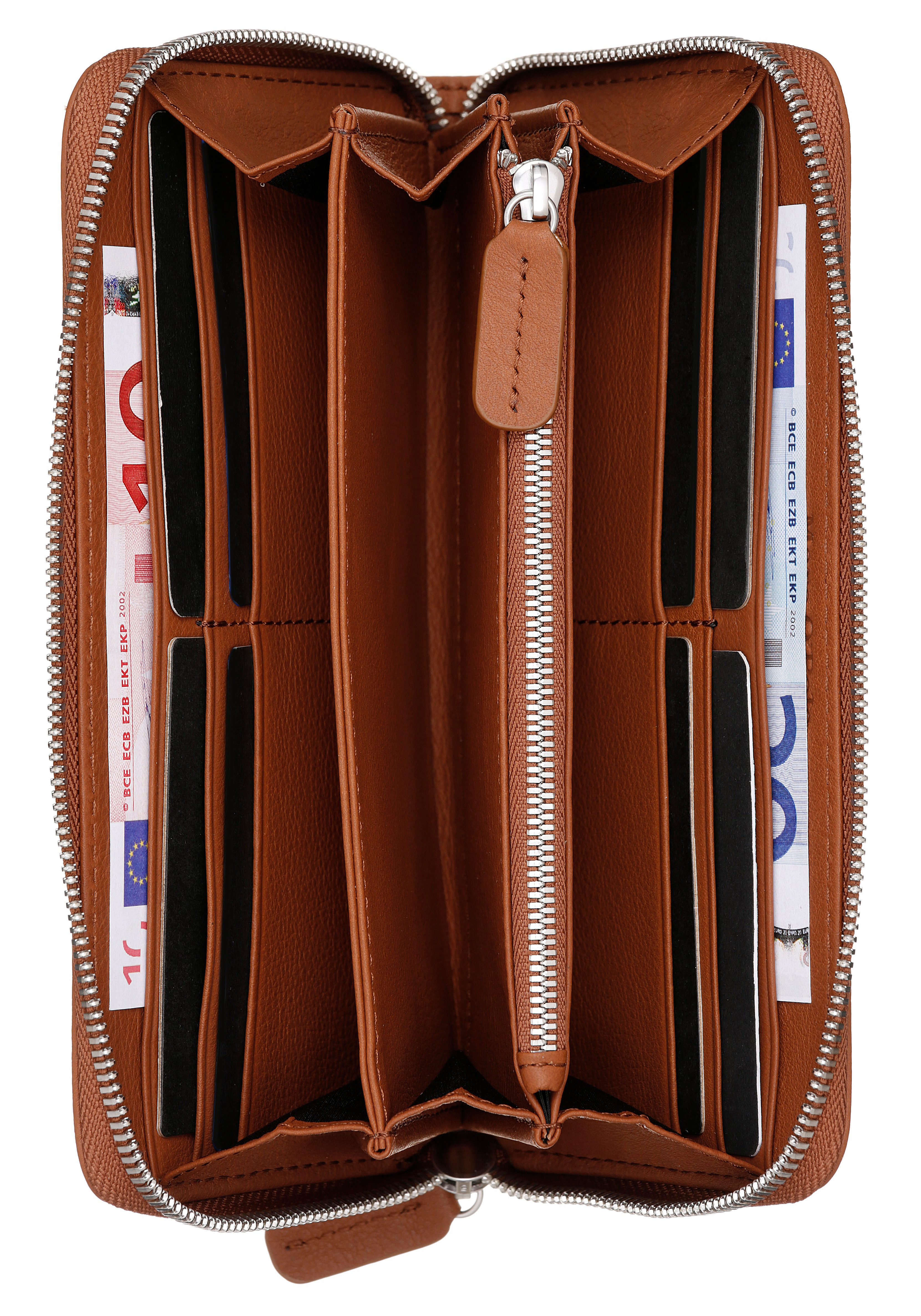 Marc O'Polo Accessories Geldbörse Emilie, Damen Geldbeutel, Portemonnaie, Money Pocket mit Reißverschluss – Bild 3 von 3