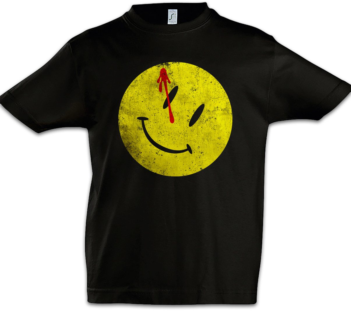 Print-Shirt Bloody Button Kinder T-Shirt Watchmen Heroes Comedian Comic Smile Die