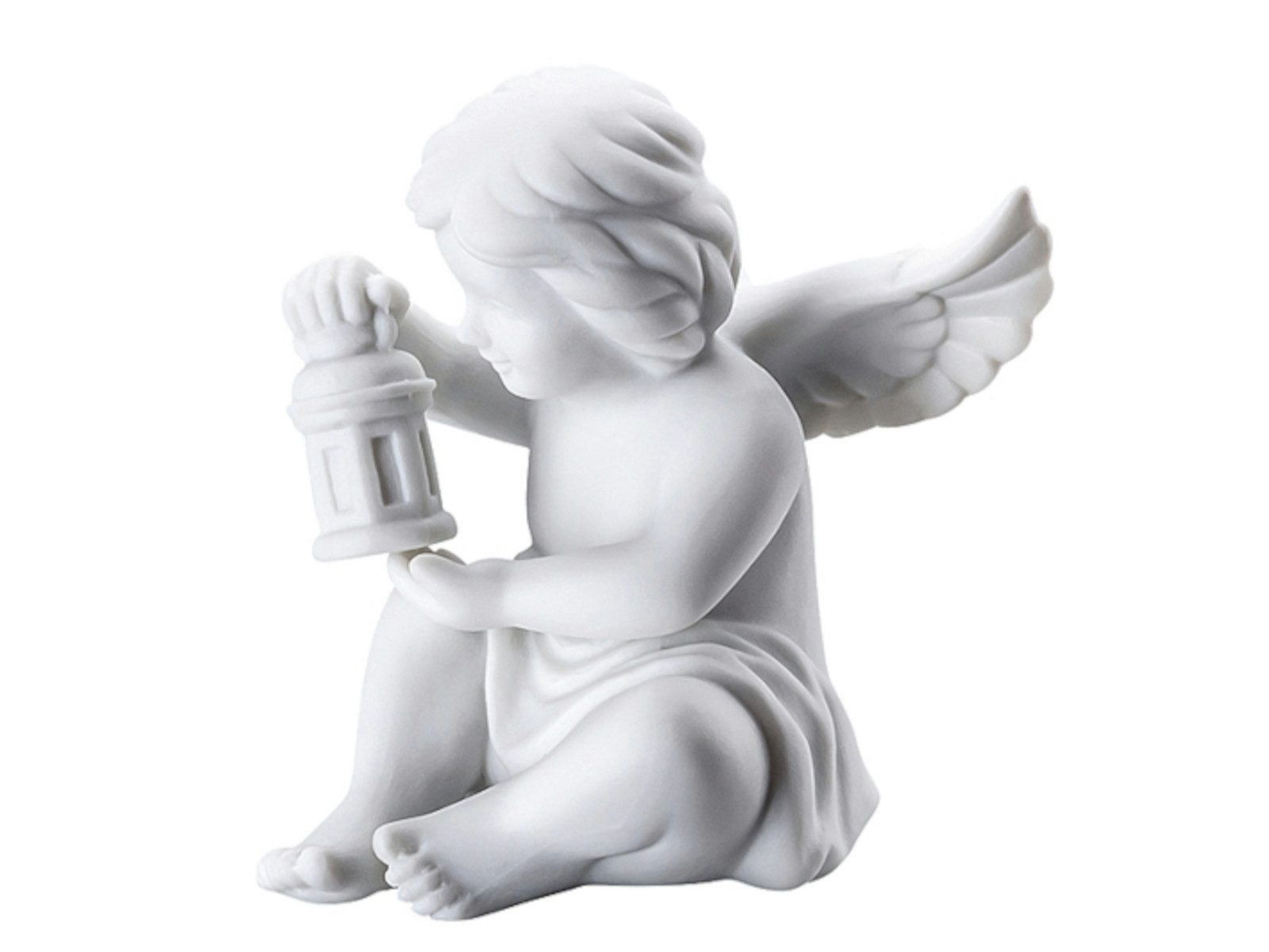 Rosenthal Dekofigur Engel mit Laterne klein Weiss matt 6,5 cm, Figuren