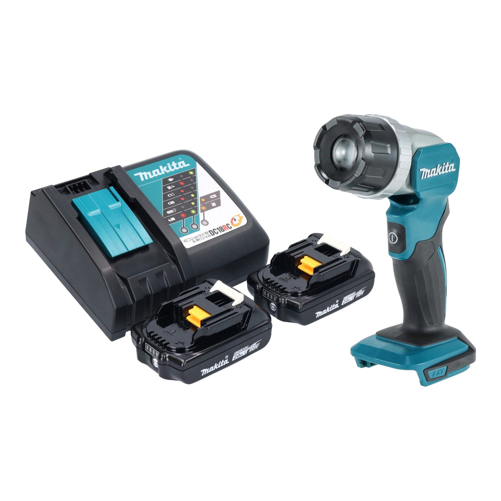 Makita Точечные светильники DML 808 RA 14,4 / 18 V 190 lm LED + 2x Akku 2,0 Ah + Ladegerät