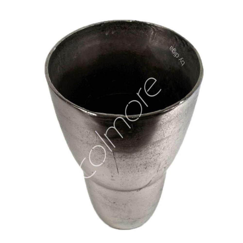 colmore Dekovase Vase Bodenvase Silber Metall Modern Tisch Deko 39 cm Colmore