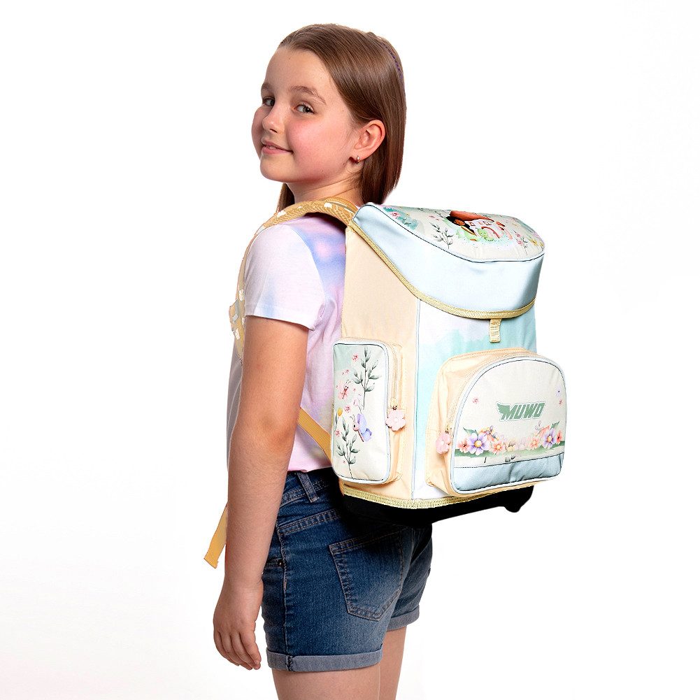 MUWO Schulranzen Kinder Schulranzen Set 5-tlg. verschiedene Motive