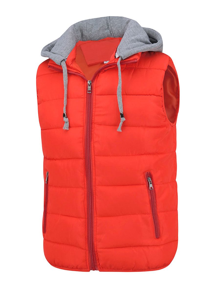YOUTHUP Steppweste Herren Dicke Winterweste mit Kapuze