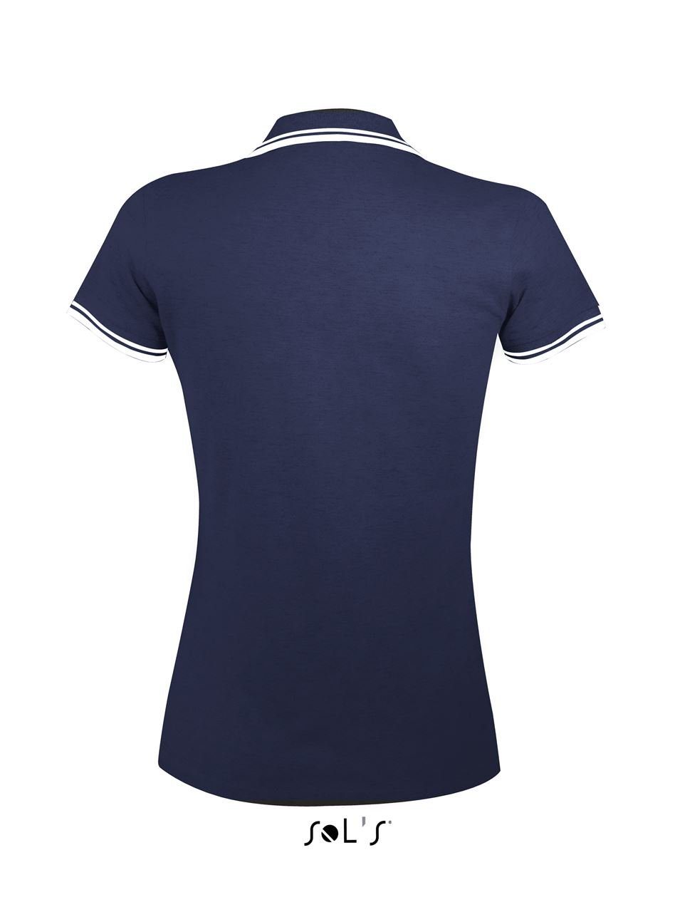 SOLS Poloshirt SOL'S Damen Polo T-Shirt Oberteil, Shirt French kurzarm Polohemd Lady-Fit Navy/White Poloshirt Piqué