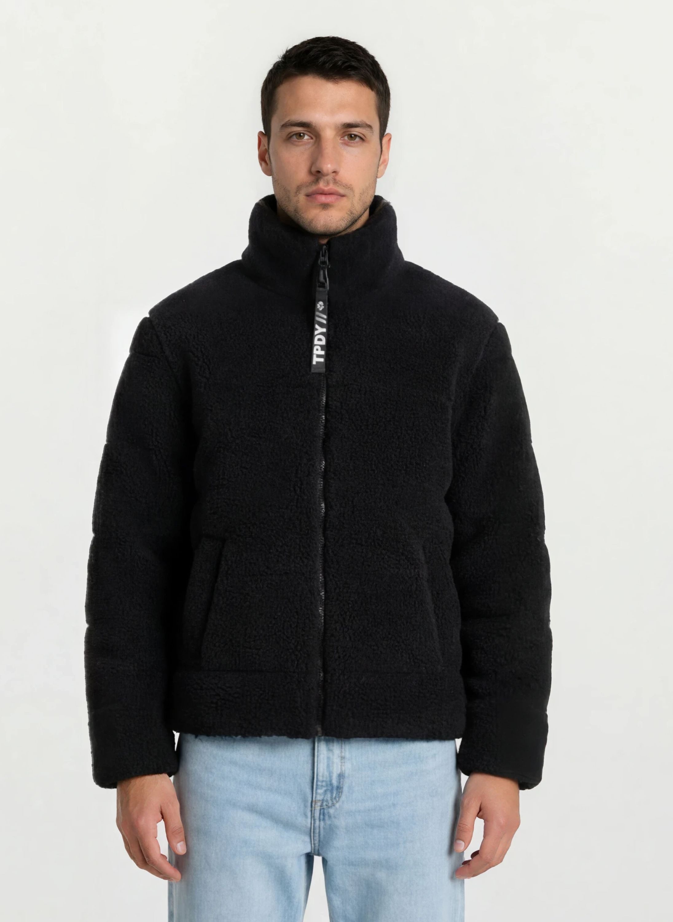 trueprodigy Winterjacke Lean Teddy-Jacke in Steppoptik mit Stehkragen