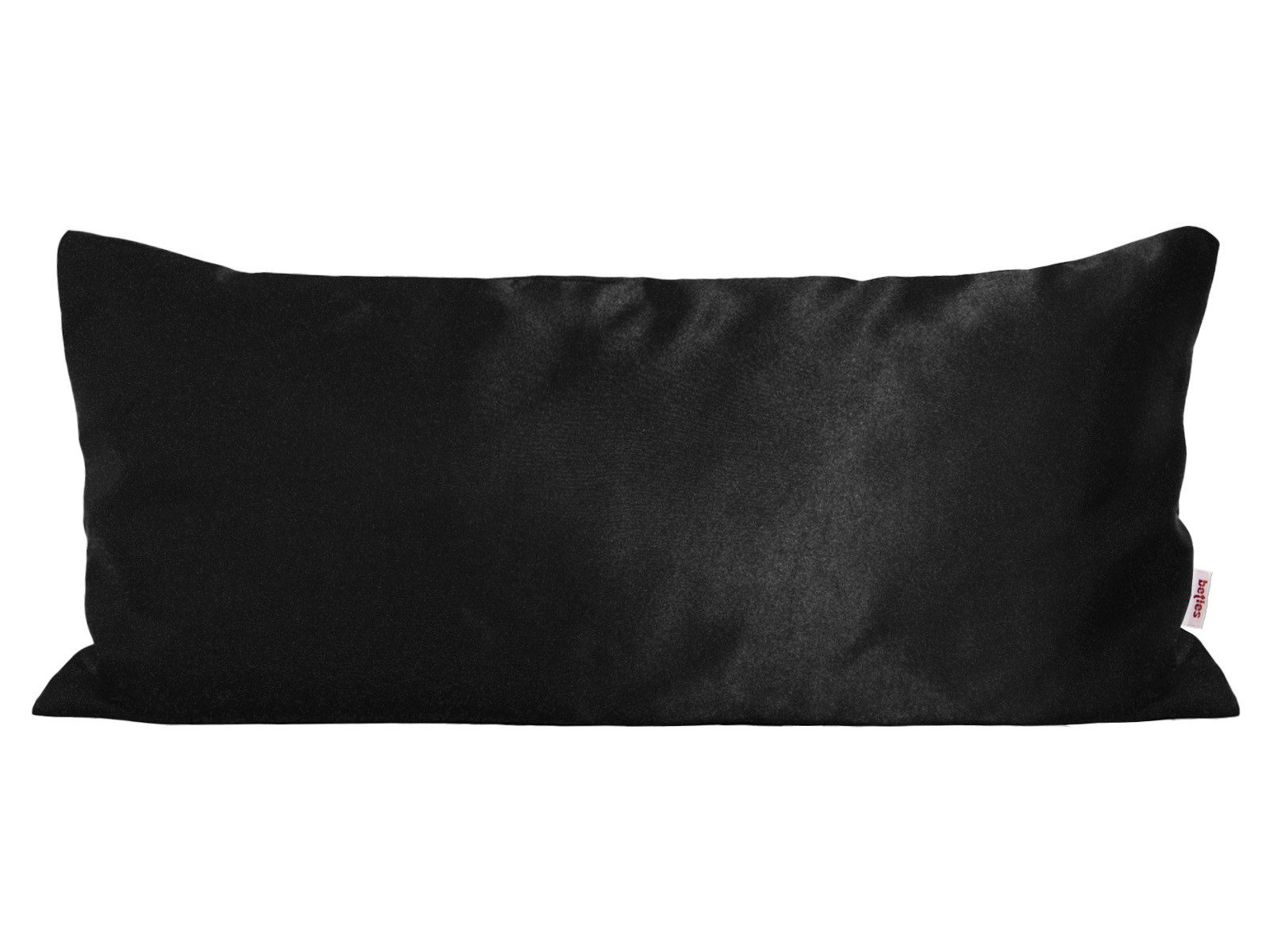 beties Kissenbezug Glanz Satin, (1 Stück), schwarz - in verschiedenen Größen erhältlich
