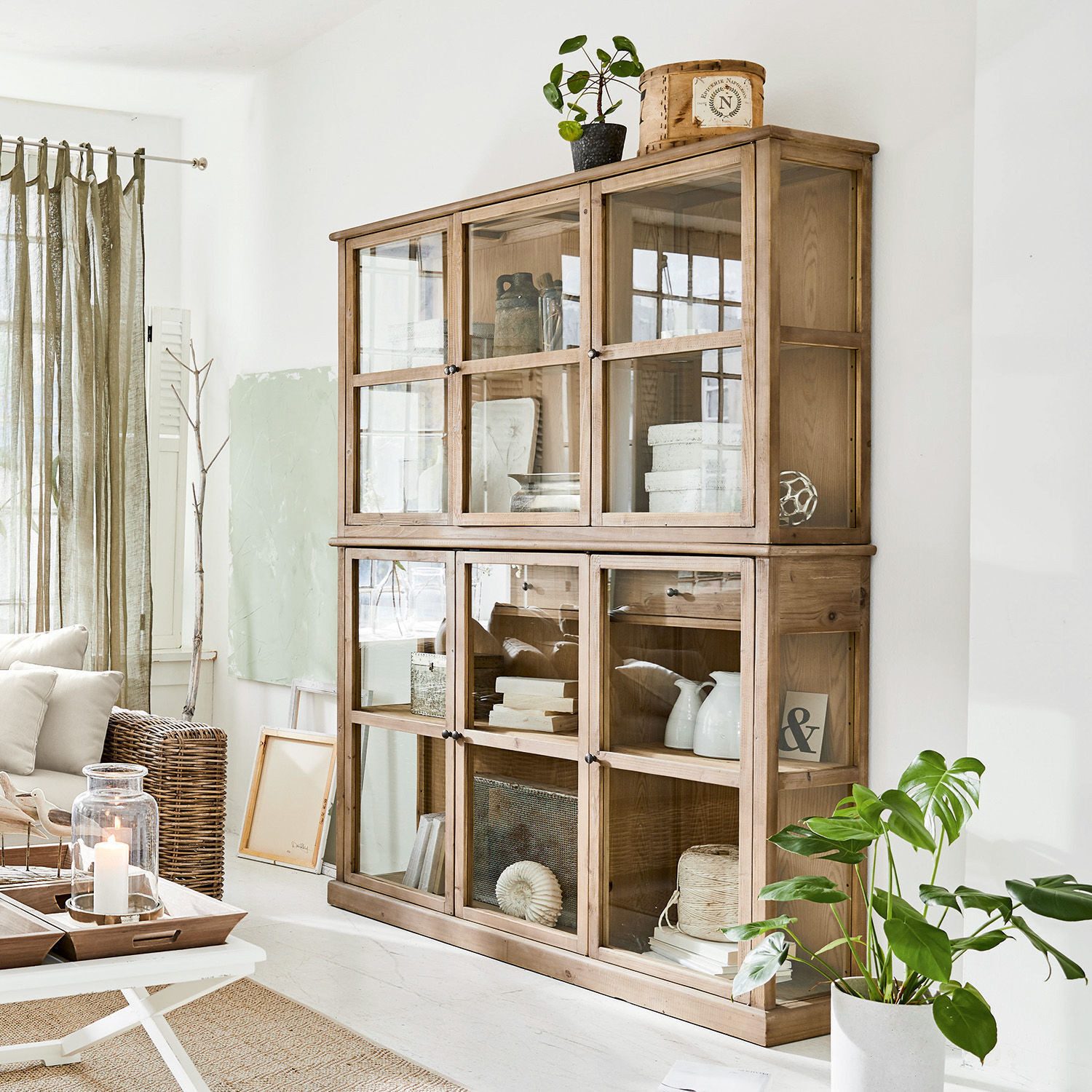 Mirabeau Vitrine Schrank Blaise antikbraun