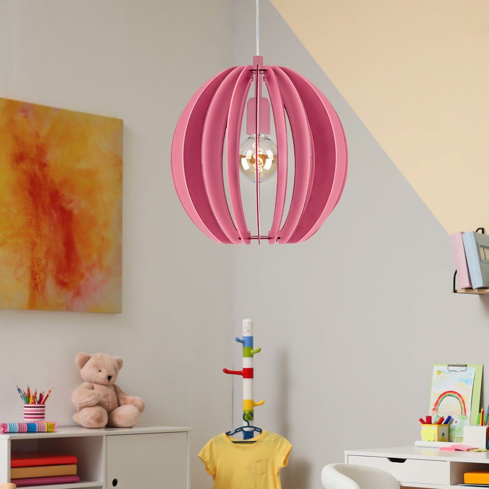 etc-shop LED Pendelleuchte, Leuchtmittel inklusive, im Warmweiß, pink Leuchte Design Zimmer Pendel Decken Lampe Beleuchtung Mädchen