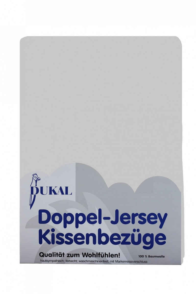 Kissenbezüge aus hochwertigem Doppel-Jersey, 100% Baumwolle, DUKAL (1 Stück), 40x60 cm, mit Reißverschluss, Made in Germany
