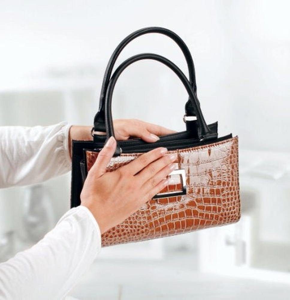 Luna24 simply great ideas... Abendtasche Chamäleon-Handtasche, Tasche 3in1, Kroko-Look, 13014, Damen Handtasche – Bild 4 von 4