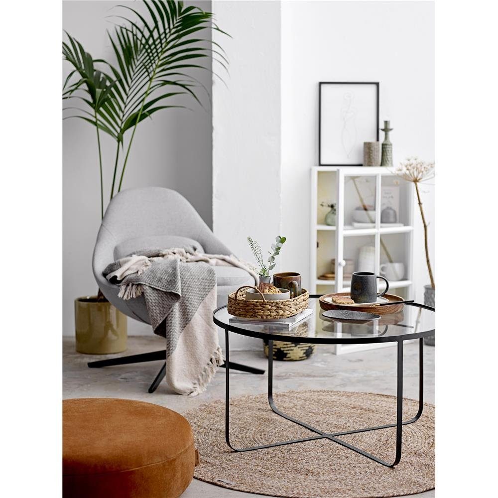 Wohndecke Decke - Grau, Bloomingville, garngefärbt, aus recycelter Baumwoll günstig online kaufen