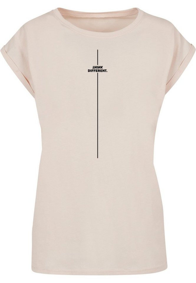 Ladies Think Damen (1-tlg) Tee Different Merchcode T-Shirt Shoulder Extended