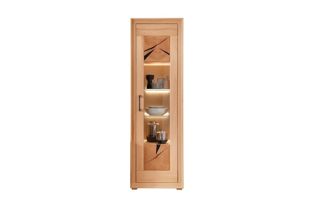 Vitrine Schrank 62x201cm Kernbuche Danzig