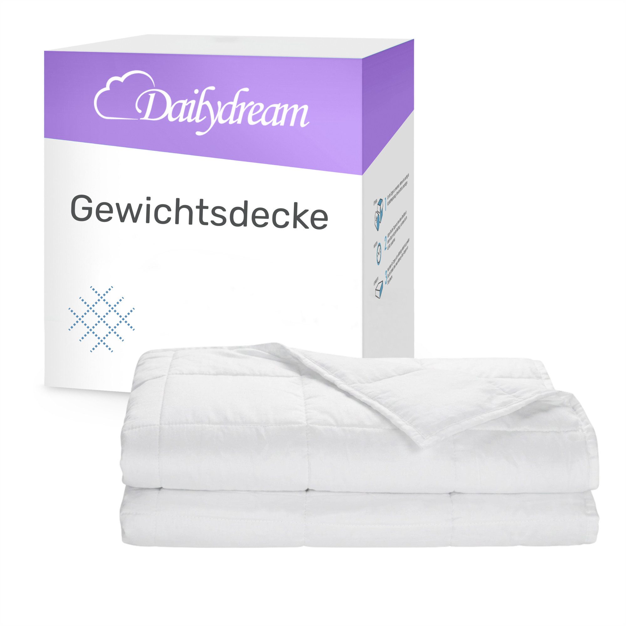 Dailydream Gewichtsdecke, beschwerte Therapiedecke für Erwachsene, 135x200 & 155x200 cm, Füllung: ungiftige Glasperlen, in verschiedenen Farben und Gewichten für einen ruhigen Schlaf