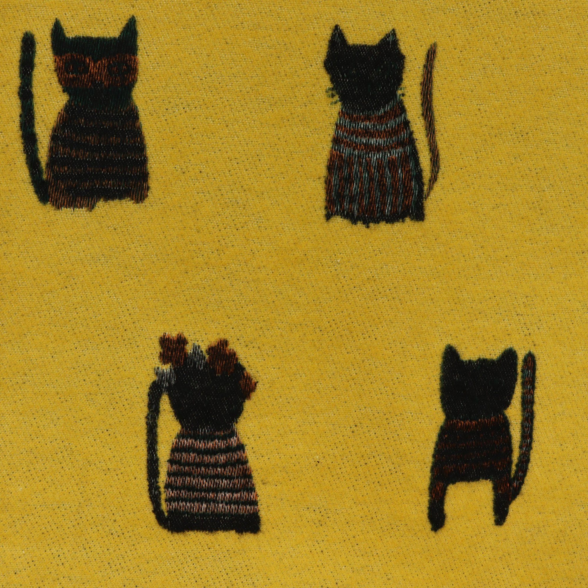 ZEBRO Modeschal gelb Schal Katze