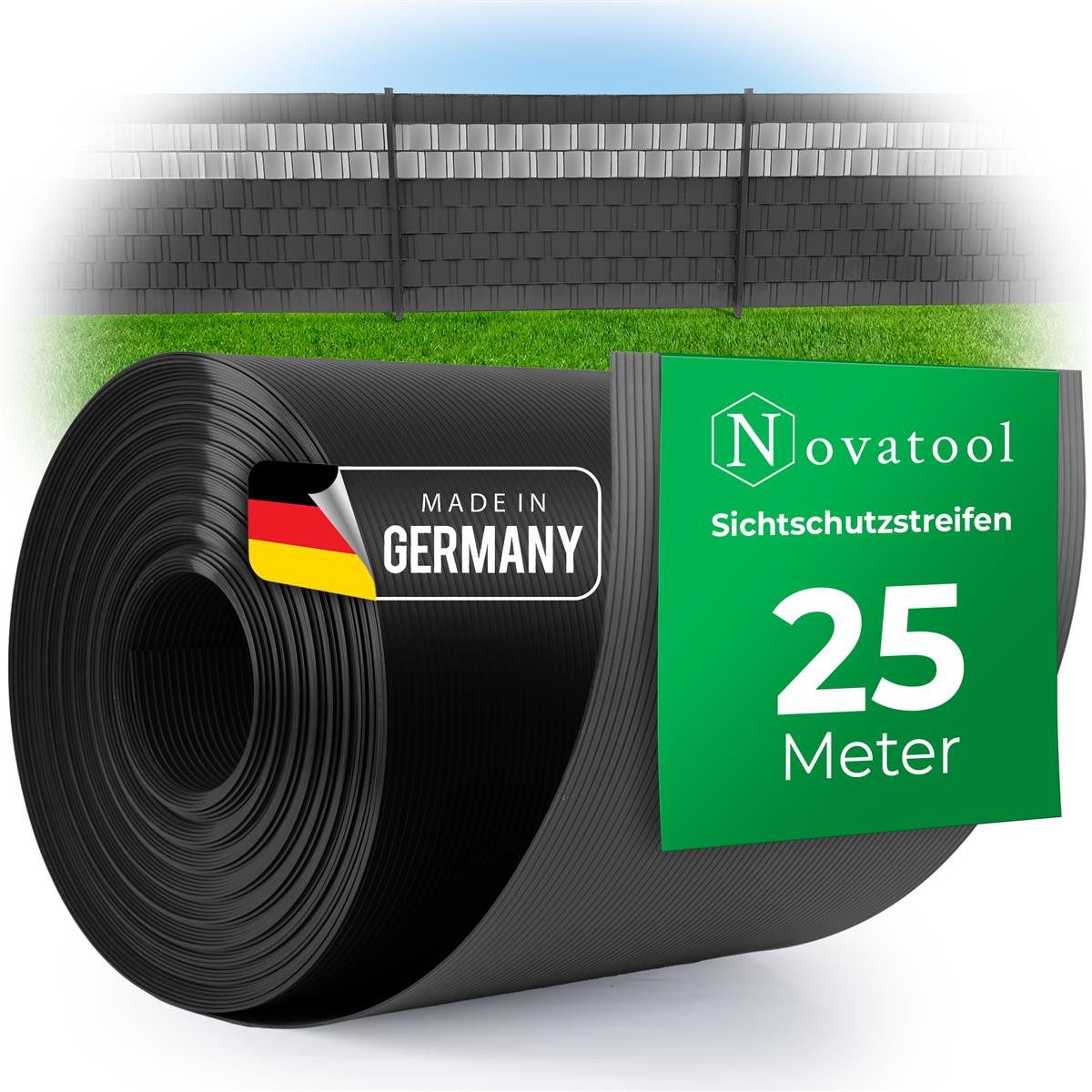 Novatool Doppelstabmattenzaun -, (1-St), Sichtschutzstreifen-Rolle günstig online kaufen
