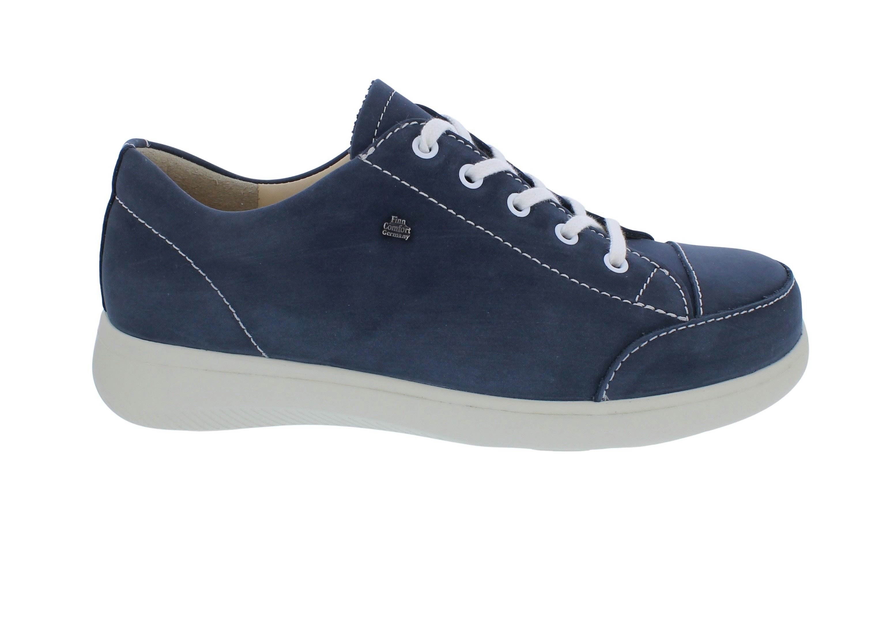 Finn Comfort Finn Comfort Halbschuh Fataga 2866-832046, Nubukleder, Blau, Fußbett z Schnürschuh