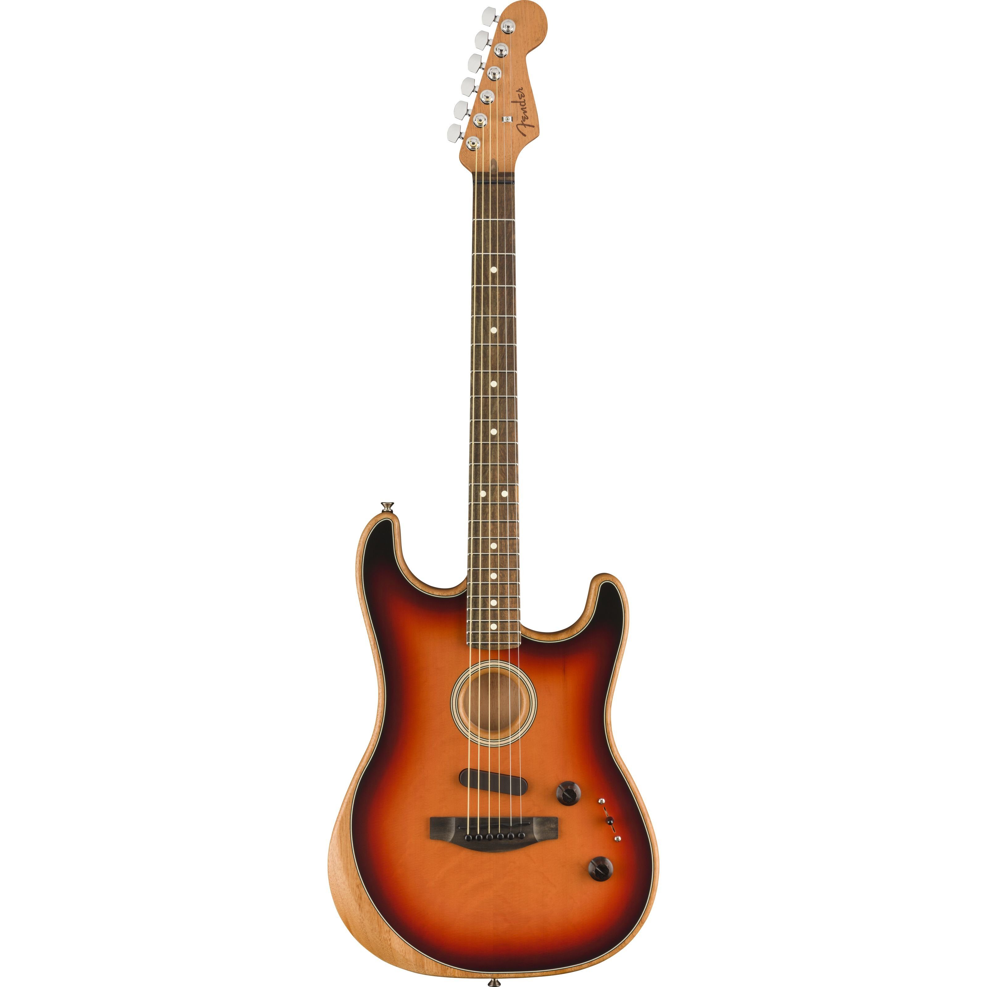 Fender Westerngitarre, Westerngitarren, Andere Bauformen, AM Acoustasonic Stratocaster 3-Color Sunburst - Westerngitarre