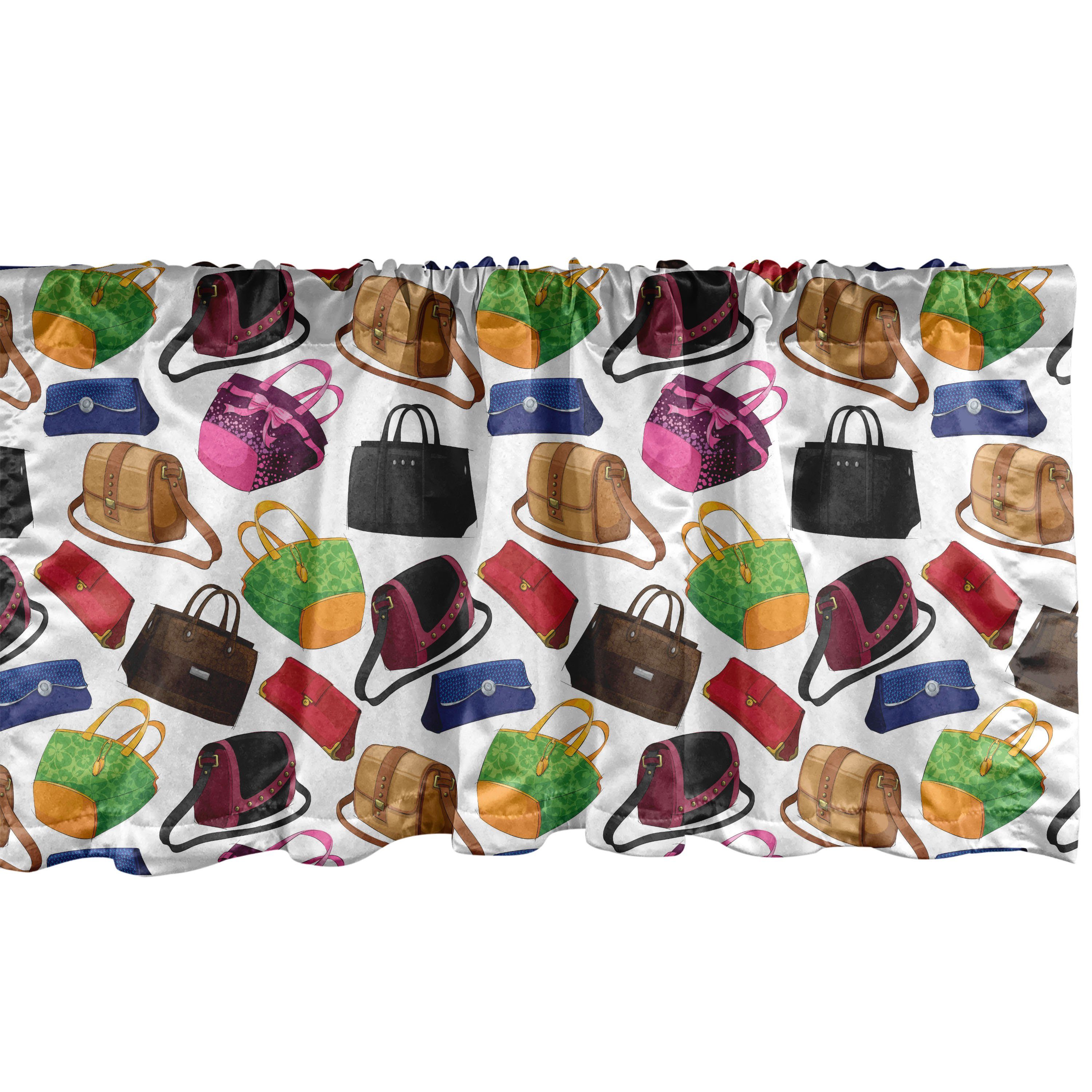 Scheibengardine Vorhang Volant Dekor für Microfaser, Mode mit Schlafzimmer Clutch Stangentasche, Küche Taschen Abakuhaus, Statement Tasche