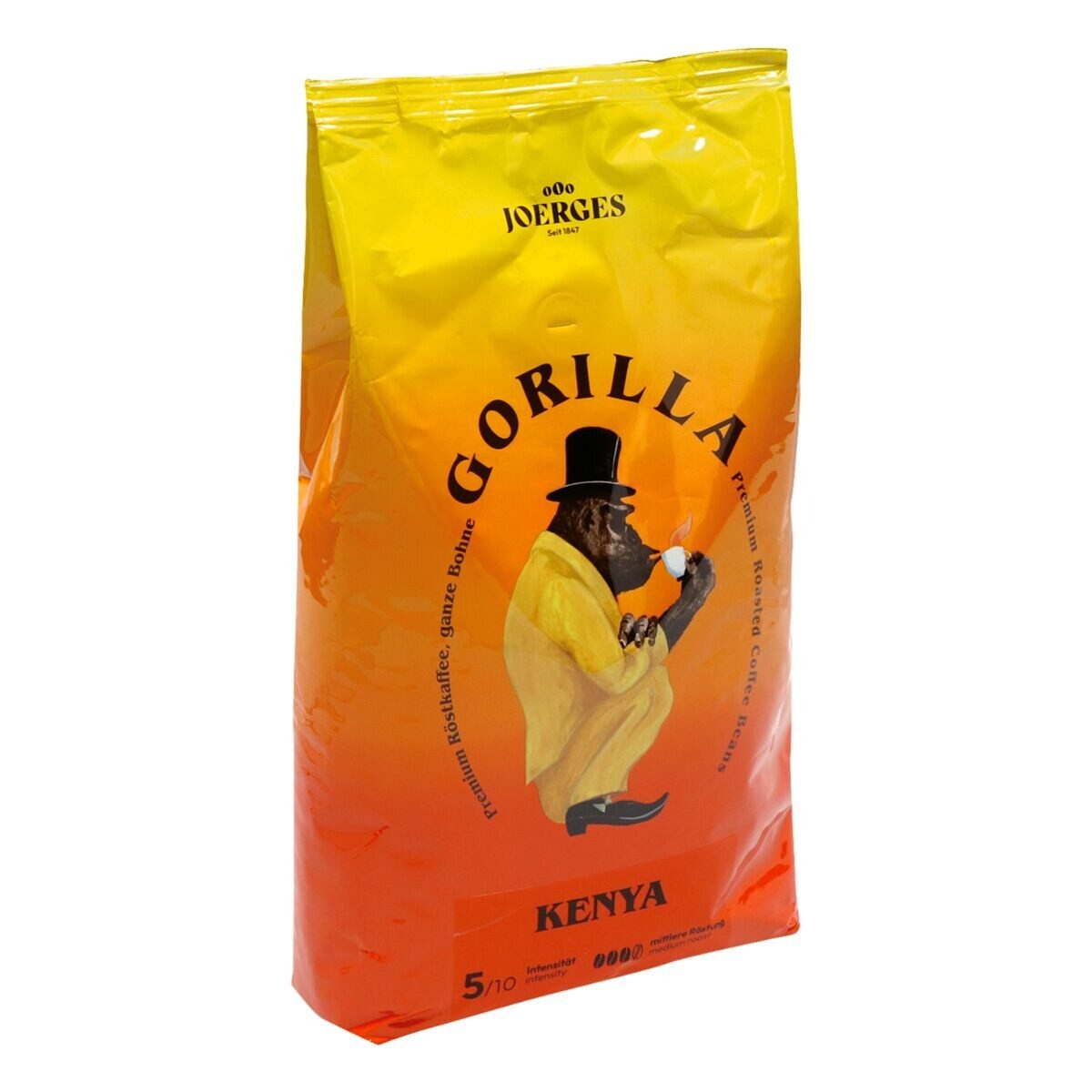 Gorilla Kaffee Kenya, 1 kg, ganze Bohnen