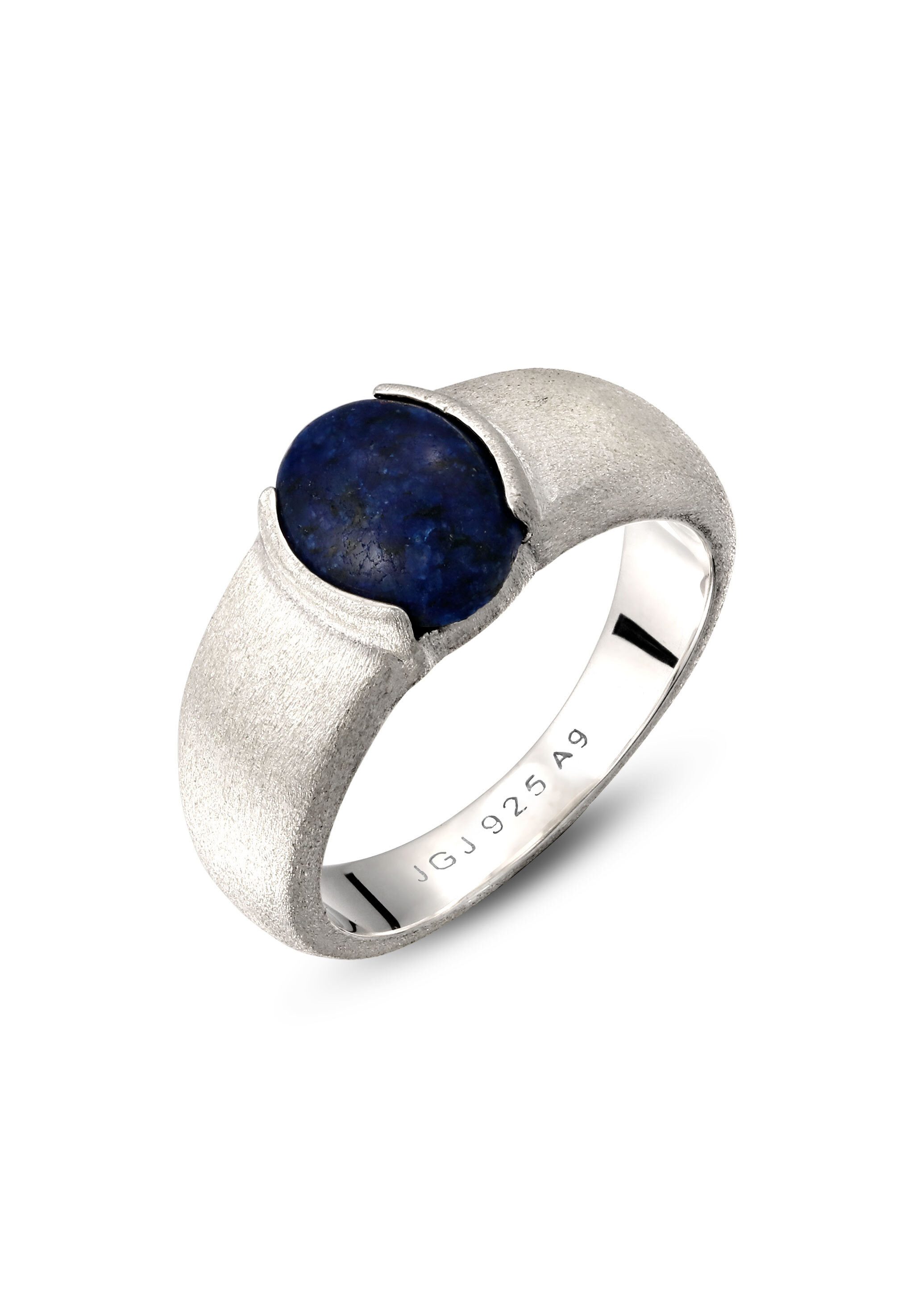 Kuzzoi Siegelring Siegelring Lapis Lazuli Blau 925 Sterling Silber
