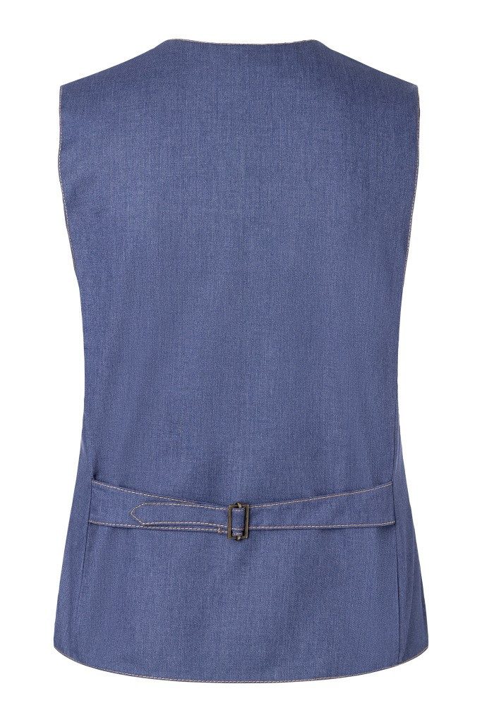 Karlowsky Fashion Arbeitsweste KARLOWSKY Damen Weste JEANS-STYLE V-Neck Modern-Fit vintage-blue