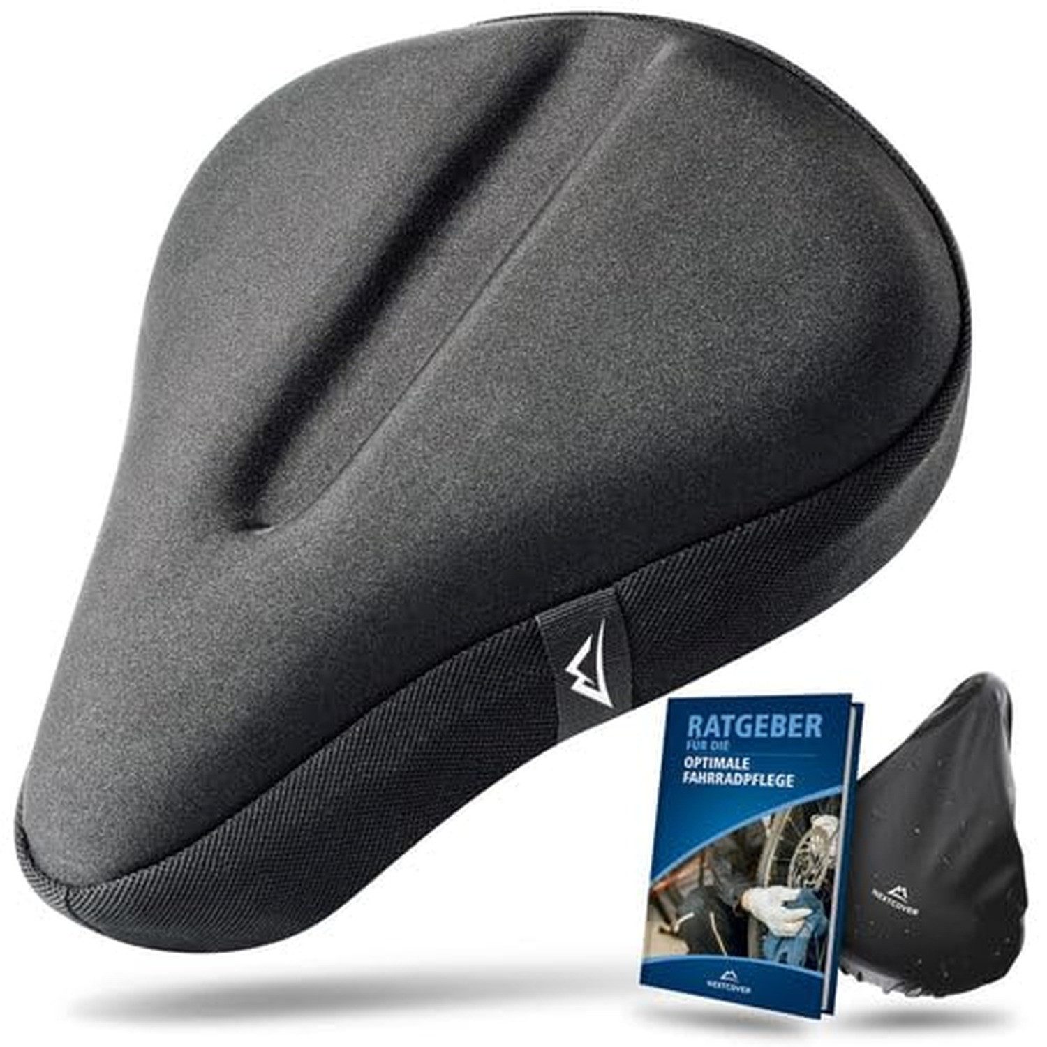 Nextcover Sattelbezug CoverOne mit Gel & Memory Foam, inkl. Regenschutz, schmal oder breit